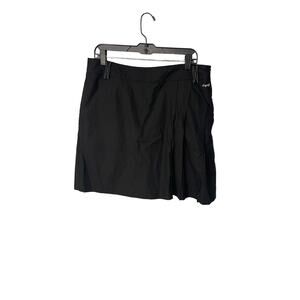 Lizgolf Liz Claiborne black side pleated side zip golf skort pockets women's 14